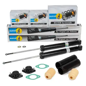2x BILSTEIN B4 Stoßdämpfer + B1 Staubschutz + Domlager BMW 3er E36 E46 hinten