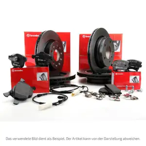 BREMBO Bremsscheiben + Bel&auml;ge + Sensor f&uuml;r ALFA ROMEO Giulia Stelvio 2.0 2.2D vorne hinten