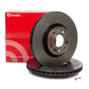 BREMBO XTRA Bremsscheiben Satz f&uuml;r AUDI A1 A3 Q2 Q3 SEAT SKODA Golf 5 6 7 vorne 5Q0615301F