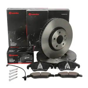 BREMBO Bremsscheiben + Brembel&auml;ge + Sensor f&uuml;r AUDI A6 C7 A7 4G PR-1LA Q5 8RB vorne