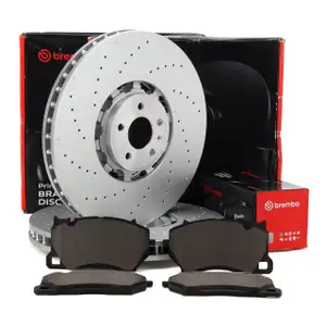 BREMBO Bremsscheiben + Bremsbel&auml;ge + Sensor f&uuml;r AUDI RS6 C8 RS7 4K PR-1LA/1LH vorne
