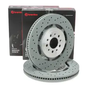 BREMBO Brake Disc Set for ALFA ROMEO Giulia (952_) and Stelvio (949_) 2.9 Q4 (front)