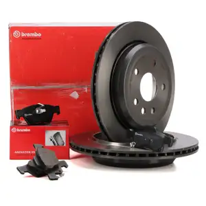 BREMBO Bremsscheiben + Bel&auml;ge f&uuml;r JEEP Grand Cherokee 4 WK WK2 18 Zoll hinten