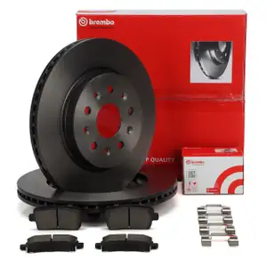 BREMBO Bremsscheiben + Bel&auml;ge f&uuml;r OPEL Insignia A 17/18" J61/J62 SAAB 9-5 YS3G 17" hinten