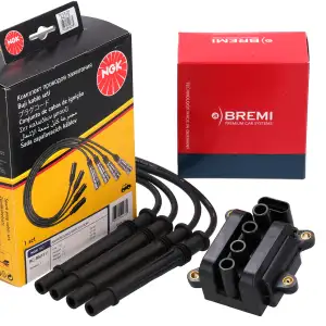 BREMI Zündspule + NGK Kabelsatz für RENAULT Clio 2 3 4 Kangoo Twingo 1 2 1.2 16V 65-101 PS