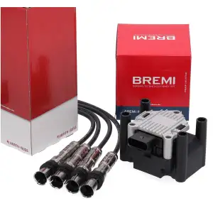 BREMI Z&uuml;ndspule + HERTH+BUSS Kabelsatz f&uuml;r VW Golf 6 Polo 5 Touran AUDI A1 8X 8P 1.2 TSI