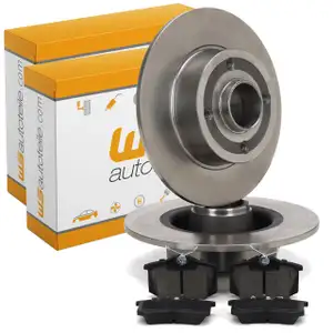 Bremsscheiben + Radlager + Bel&auml;ge f&uuml;r RENAULT Clio 3 Megane 2 Modus Twingo 2 Wind hinten