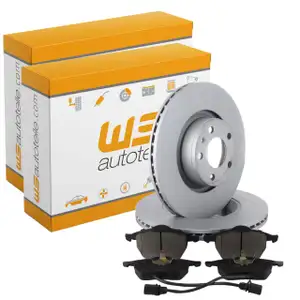 Bremsscheiben + Bremsbel&auml;ge + Sensor f&uuml;r AUDI A6 Limo + Avant (4F C6) PR-1LT vorne