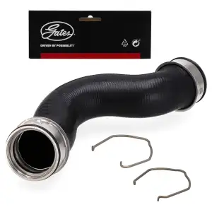 GATES Ladeluftschlauch + Klemmen f&uuml;r VW Golf 5 Caddy 3 AUDI A3 SKODA Octavia 2 1.9 2.0