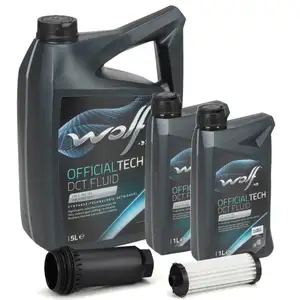 Getriebefilter + Dichtung Satz 6-Gang Powershift + 7L WOLF Getriebe&ouml;l FORD VOLVO