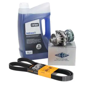 GEBA Wasserpumpe CONTI Keilrippenriemen 5L C48 Frostschutz f&uuml;r BMW E36 E46 E39 M50 M52 M54