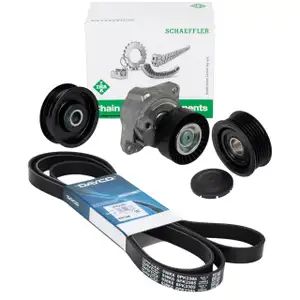 DAYCO V-ribbed belts + tensioners + pulleys for MERCEDES W204, W164, W251, M272 up to February 2007