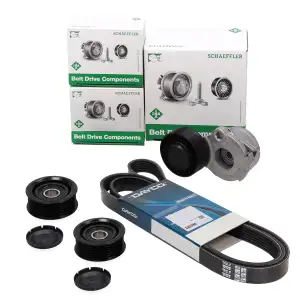 DAYCO 6PK2415 Keilrippenriemen + INA Spanner + Rolle f&uuml;r AUDI A4 B8 A5 A6 C7 Q5 3.0 TDI
