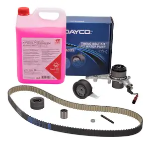 DAYCO Zahnriemensatz + Wasserpumpe + 5L Frostschutz f&uuml;r VW Golf 8 Passat B8 Tiguan 2.0 TDI