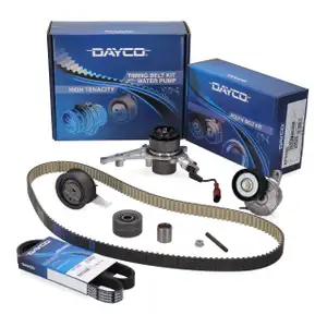 DAYCO Zahnriemensatz + Wasserpumpe + Keilriemen f&uuml;r VW Passat B8 Tiguan Touran 2.0 TDI