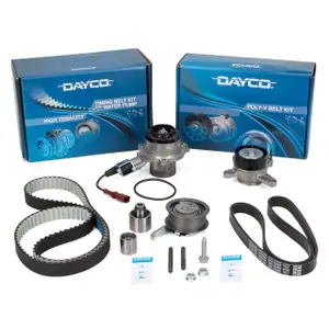 DAYCO Zahnriemensatz + Wasserpumpe + Keilrippenriemen für VW Golf 7 Passat B8 1.6/2.0 TDI