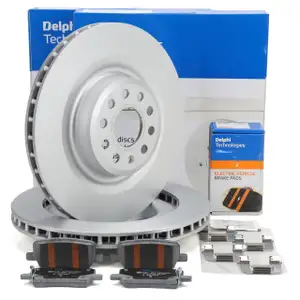 DELPHI Bremsen Bremsscheiben + Bremsbel&auml;ge f&uuml;r TESLA Model 10 5YJX mit MANDO-System hinten