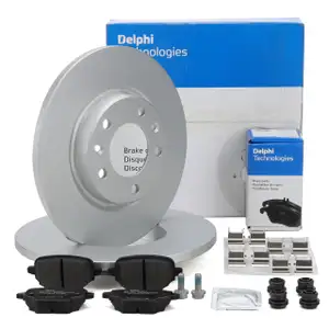 DELPHI Bremsscheiben + Bremsbel&auml;ge f&uuml;r PSA Berlingo Partner Rifter OPEL Combo hinten