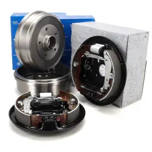 DELPHI Bremstrommeln + ORIGINAL Bremsbacken + Radbremszylinder f&uuml;r DACIA Duster HS hinten