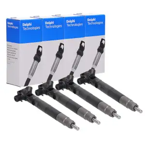 4x DELPHI Einspritzventil f&uuml;r MERCEDES W204 W205 W212 X/C253 W166 W221 OM651 6510703287