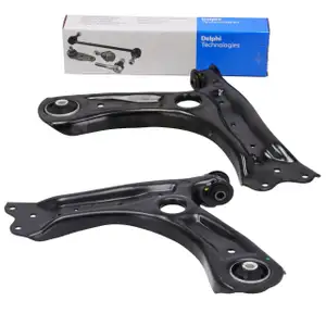 2x DELPHI Querlenker f&uuml;r VW Polo 5 AUDI A1 8X SEAT Ibiza 4 SKODA Fabia 3 Rapid vorne unten