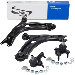 2x DELPHI Querlenker + Traggelenk f&uuml;r VW Passat B8 B9 Tayron Tiguan Touran vorne unten