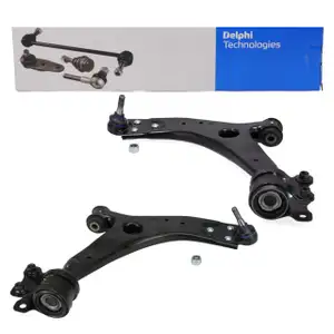 2x DELPHI Querlenker + Traggelenk + Halter f&uuml;r FORD Focus 2 C-Max (DM2) VOLVO S40 II vorne