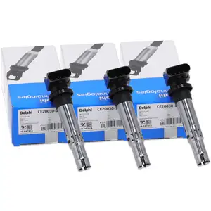 3x DELPHI CE2003012B1 Zündspule für VW Polo 4 5 Ibiza 3 4 Fabia 1 2 Rapid Roomster 1.2 12V