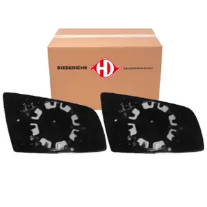 2x DIEDERICHS BLAU GET&Ouml;NT Au&szlig;enspiegel Spiegelglas f&uuml;r BMW 5er E60 E61 6er E63
