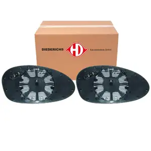 2x DIEDERICHS Au&szlig;enspiegel Spiegelglas f&uuml;r BMW 1er E81-88 bis 09.09 3er E90-93 bis 09.08