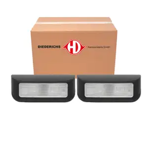 2x DIEDERICHS Kennzeichenleuchte + W5W Gl&uuml;hlampe f&uuml;r PSA Berlingo Jumpy 2 3 Expert Partner