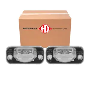 2x DIEDERICHS Kennzeichenleuchte + W5W Gl&uuml;hlampe f&uuml;r VW Multivan Transporter T4 701943021