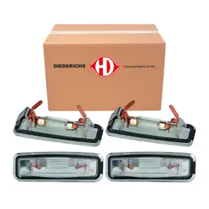 2x DIEDERICHS Kennzeichenleuchte + C5W Gl&uuml;hlampe f&uuml;r FORD Focus 1 MK1