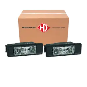 2x DIEDERICHS W5W Kennzeichenleuchte f&uuml;r PSA C2 C3 C4 C5 C6 106 307 308 406 407 607 806