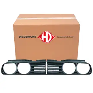 2x DIEDERICHS K&uuml;hlergitter + Scheinwerferblenden f&uuml;r BMW 3er E30 links + rechts
