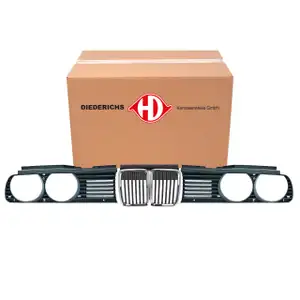 DIEDERICHS Niere + K&uuml;hlergitter + Scheinwerferblenden Set f&uuml;r BMW 3er E30 links + rechts