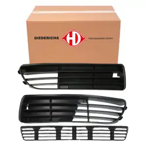 3x DIEDERICHS L&uuml;ftungsgitter Gitter Blende Sto&szlig;stange f&uuml;r AUDI A4 S4 8D B5 bis 12.1998