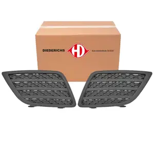 2x DIEDERICHS L&uuml;ftungsgitter Sto&szlig;stange Sto&szlig;f&auml;nger f&uuml;r FORD Fiesta 5 MK5 ab 09.2005