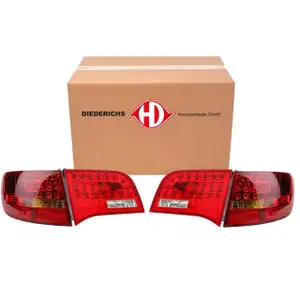 4x DIEDERICHS LED Heckleuchte R&uuml;ckleuchte f&uuml;r AUDI A6 S6 RS6 Avant C6 bis 10.2008