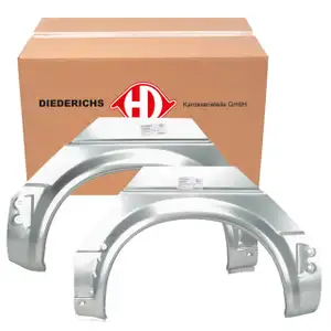 2x DIEDERICHS Seitenwand Radlaufrand Kotfl&uuml;gel Reparaturblech f&uuml;r VW Golf 2 3-T&Uuml;RER hinten