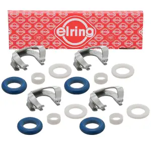 4x ELRING Dichtungssatz Einspritzventil f&uuml;r VW Golf 5 6 Passat B6 B7 AUDI A3 8P SEAT 1.4