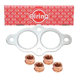 ELRING Dichtung Abgasrohr Auspuff + 4x Mutter f&uuml;r BMW 3er E30 E36 E46 5er E34 Z3 M40 M43