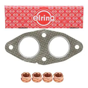 ELRING Dichtung Abgasrohr + 4x Mutter f&uuml;r BMW 3er E46 316i 318i X3 E83 2.0i N40 N42 N46