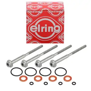 4x ELRING Dichtungssatz Einspritzd&uuml;se + Schrauben f&uuml;r VW Golf 7 Passat B8 Polo 1.6/2.0 TDI