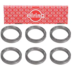 6x ELRING Dichtring Abgaskr&uuml;mmer f&uuml;r BMW E81-88 E90-93 E60 E61 X1 X3 N52 N53 18407530606
