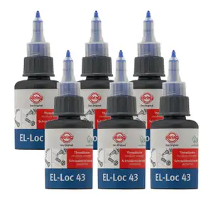 6x 50ml ELRING 954.000 EL-Loc 43 Schraubensicherung mittelfest BLAU -55&deg;C bis +180&deg;C
