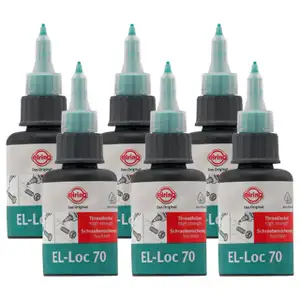 6x 50ml ELRING 954.010 EL-Loc 70 Schraubensicherung hochfest GR&Uuml;N -55&deg;C bis +180&deg;C