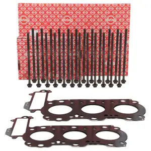 2x ELRING Zylinderkopfdichtung + Schrauben Satz f&uuml;r PORSCHE Boxster Cayman (986 987) 2.7