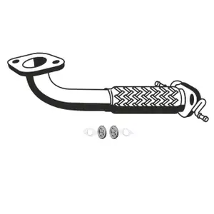 ERNST Abgasrohr Auspuffrohr + Anbausatz f&uuml;r FORD Mondeo 3 1.8/2.0 16V/SCi ab 11.2000 vorne