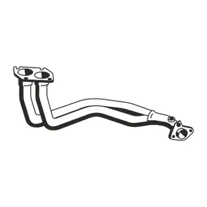 ERNST 023573 Abgasrohr Auspuffrohr f&uuml;r OPEL Ascona C 1.8 E 2.0i Cat ab 09.1985 vorne